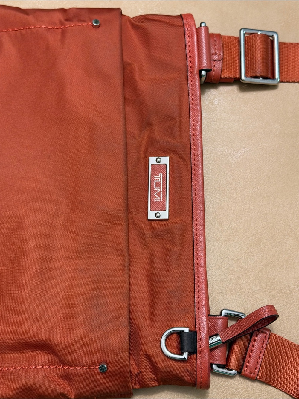 Tumi Orange Nylon Crossbody Messenger Bag for Men - Picture 3 of 10